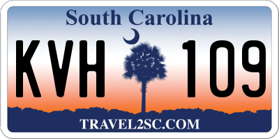 SC license plate KVH109