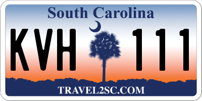 SC license plate KVH111