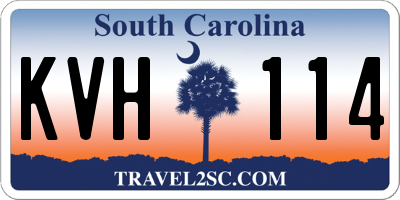 SC license plate KVH114