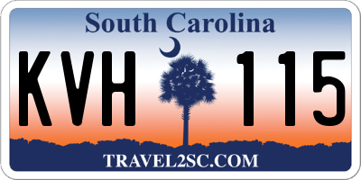 SC license plate KVH115