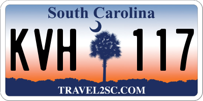 SC license plate KVH117