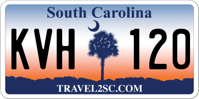 SC license plate KVH120