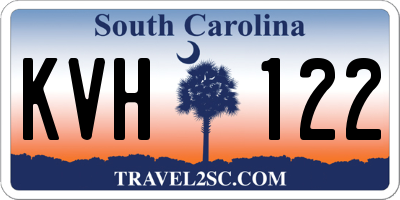 SC license plate KVH122