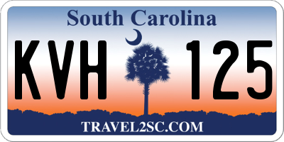 SC license plate KVH125