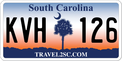 SC license plate KVH126