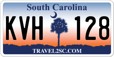 SC license plate KVH128