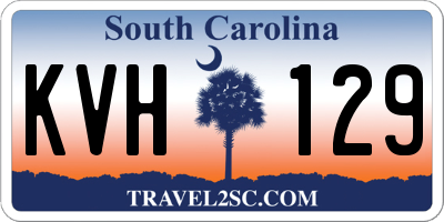 SC license plate KVH129