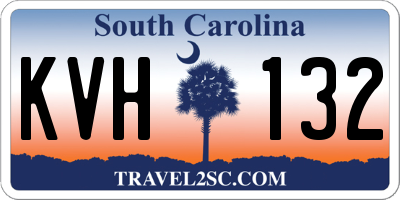 SC license plate KVH132