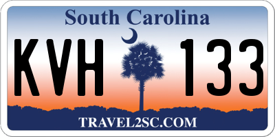 SC license plate KVH133