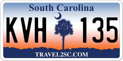 SC license plate KVH135