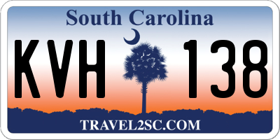 SC license plate KVH138