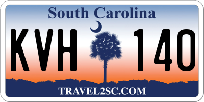 SC license plate KVH140
