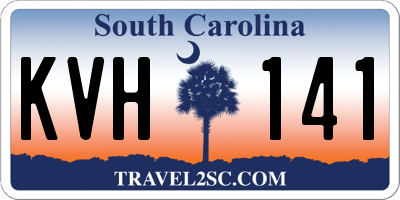 SC license plate KVH141