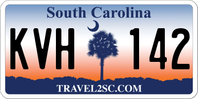 SC license plate KVH142