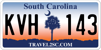 SC license plate KVH143