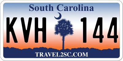 SC license plate KVH144