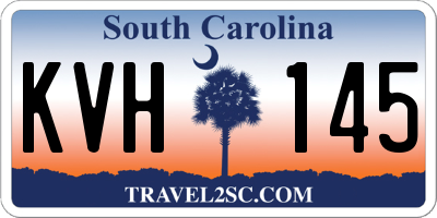 SC license plate KVH145