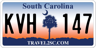 SC license plate KVH147