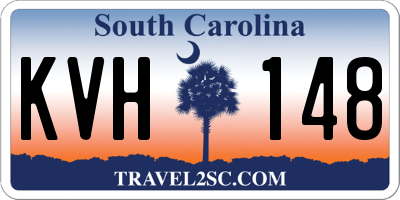 SC license plate KVH148