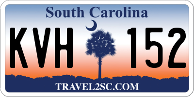 SC license plate KVH152