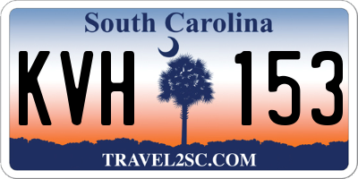 SC license plate KVH153