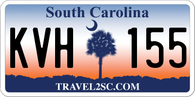 SC license plate KVH155