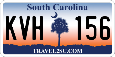 SC license plate KVH156