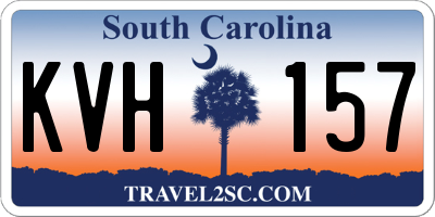 SC license plate KVH157