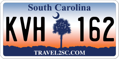 SC license plate KVH162
