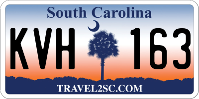 SC license plate KVH163
