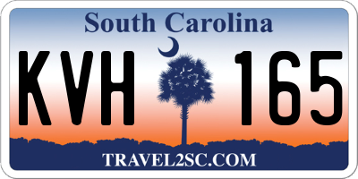 SC license plate KVH165