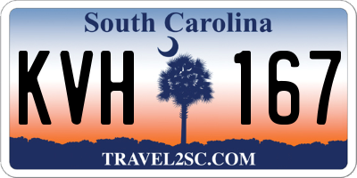 SC license plate KVH167