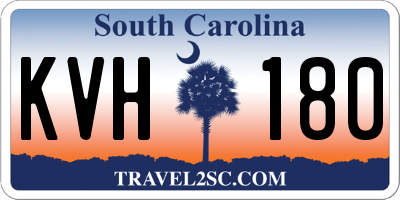 SC license plate KVH180