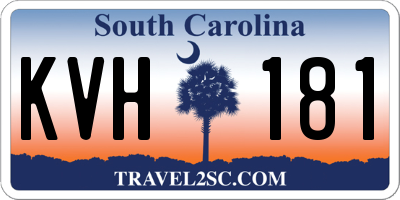 SC license plate KVH181