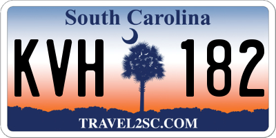 SC license plate KVH182