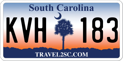 SC license plate KVH183