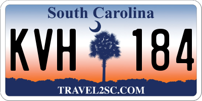 SC license plate KVH184
