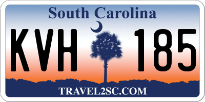SC license plate KVH185