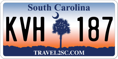 SC license plate KVH187