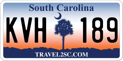 SC license plate KVH189