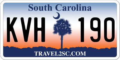 SC license plate KVH190