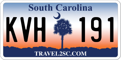 SC license plate KVH191