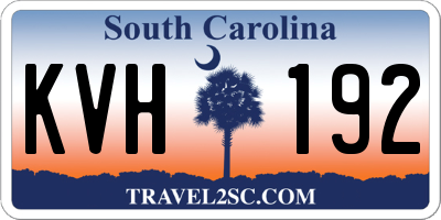 SC license plate KVH192