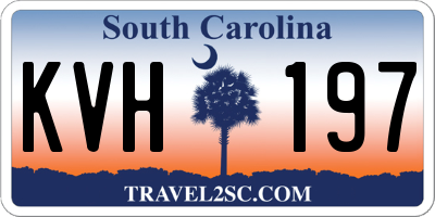 SC license plate KVH197