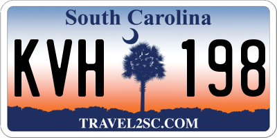 SC license plate KVH198