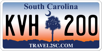 SC license plate KVH200
