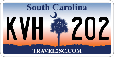 SC license plate KVH202