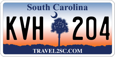 SC license plate KVH204