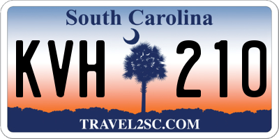 SC license plate KVH210