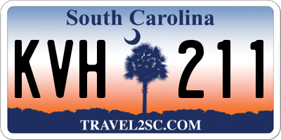 SC license plate KVH211